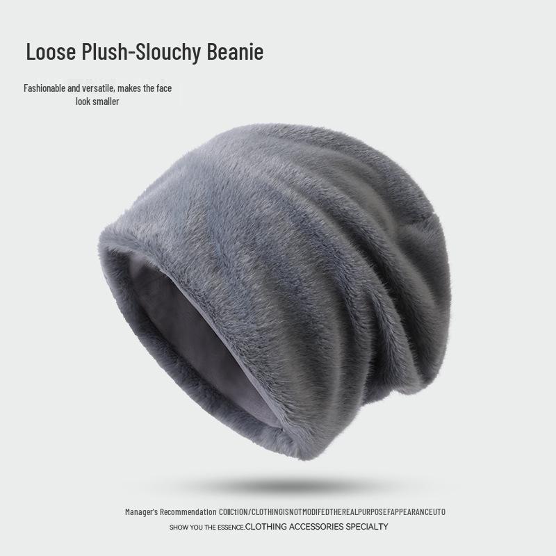 Korean Style Trendy Slouchy Beanie for Women and Men - Thin, Knitted, Youthful Fashion with Applique Design.