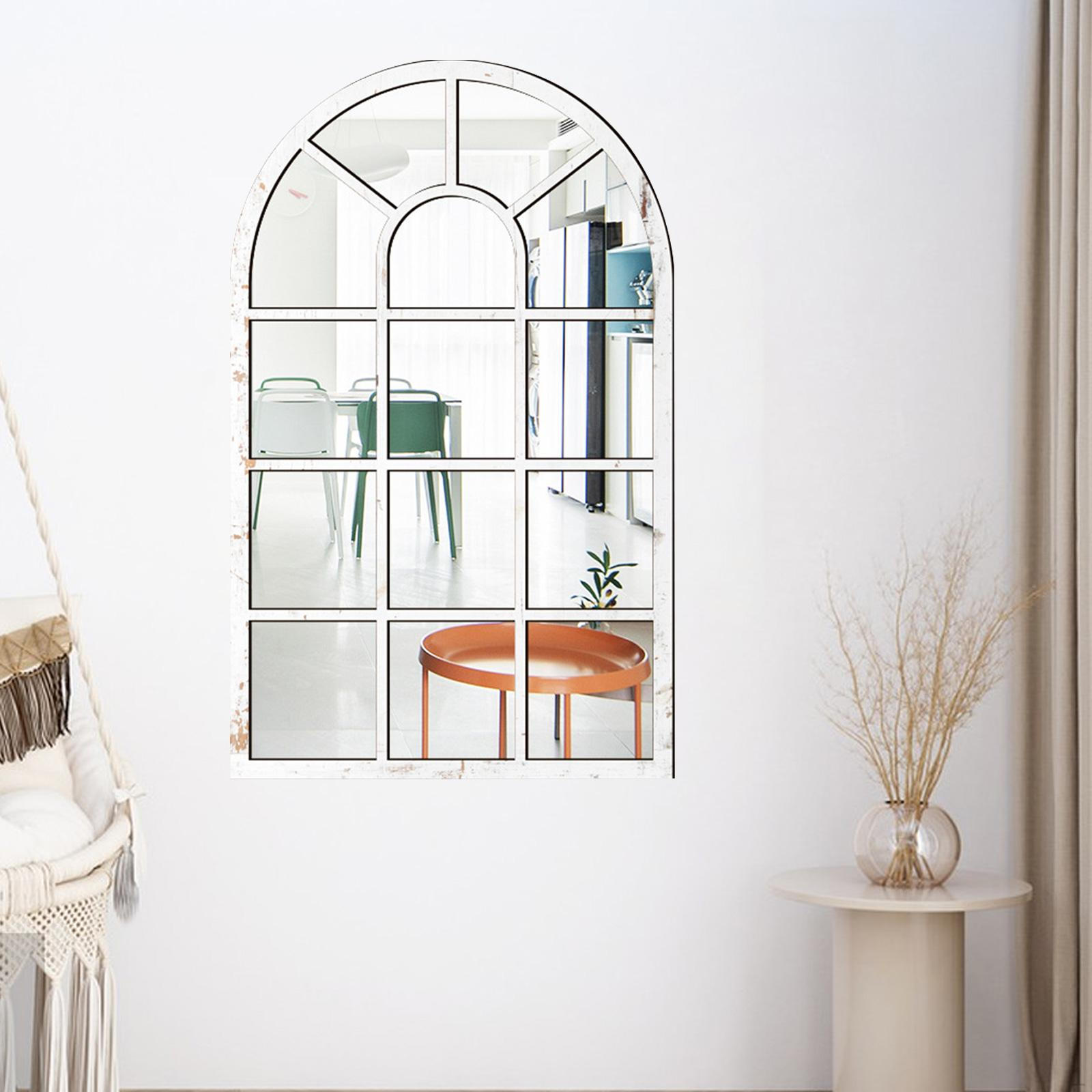 

Арочне вікно Настінне дзеркало Декоративна віконна арка для фермерського будинку білий