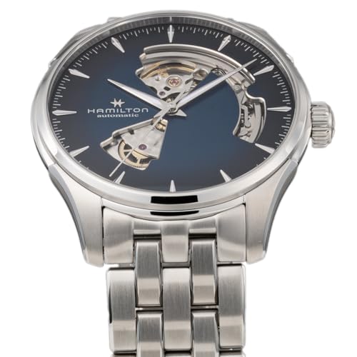 Hamilton Jazzmaster Watch, Blue Dial, Automatic, 10 ATM Water Resistance, Sapphire Crystal, 40mm, H32675140, Men's, Silver