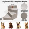 Water-Repellent Faux Leather Pet Stairs 2/3/4 Step Non-Slip Dog/Cat Ramp Ladder Removable Spiral Small Dog Steps Pet Supplies