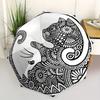 1pc Cat Mandala Art Automatic Open/Close Umbrella, Umbrella with Cartoon Design, Portable Compact Umbrella for Men & Women, Good Holiday Gif