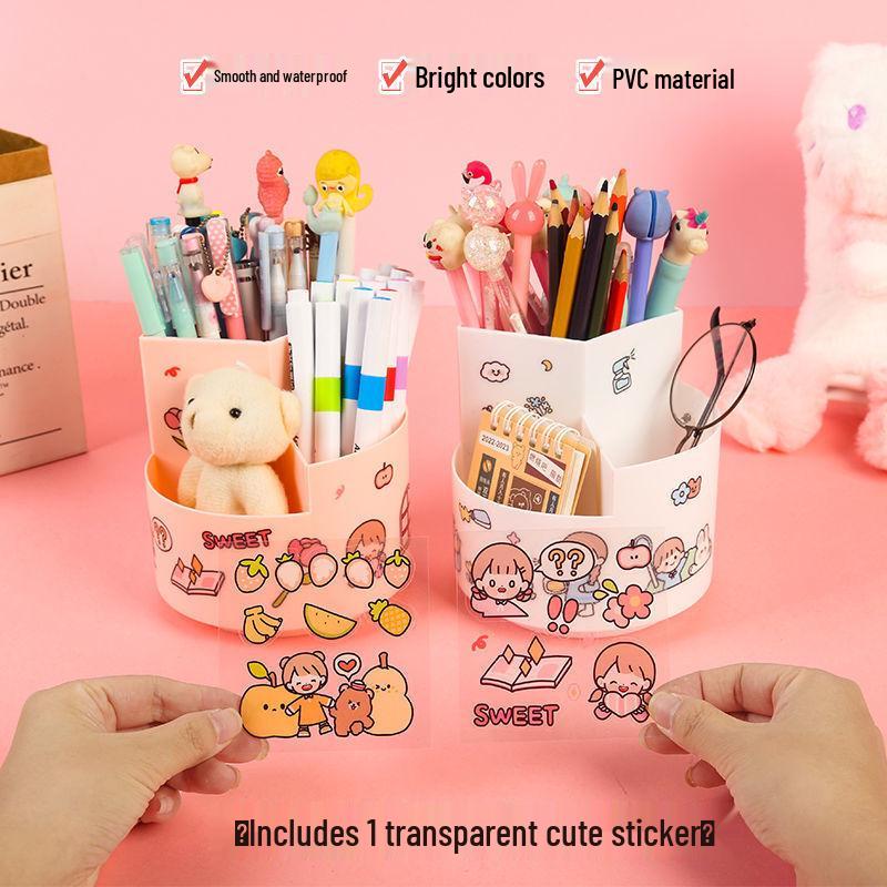 Süßer 360° drehbarer multifunktionaler Stifte- und Make-up-Organizer