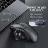 SeenDa Şarj Edilebilir Ergonomik Fare 2.4G Kablosuz İztopu Faresi Kolay Başparmak Kontrolü BT Fareleri PC Dizüstü Bilgisayar için