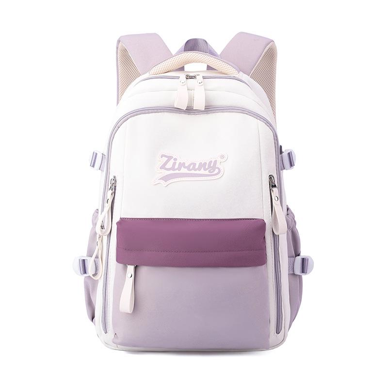 Student Japanese large-capacity backpack Girl simple and versatile schoolbags backpack Unisex polyester material school bags