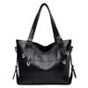 Women New PU Soft Leather Texture Shoulder Bag Large Capacity Fashion Patchwork Handheld Bag Water-Resistant Tote Bag
