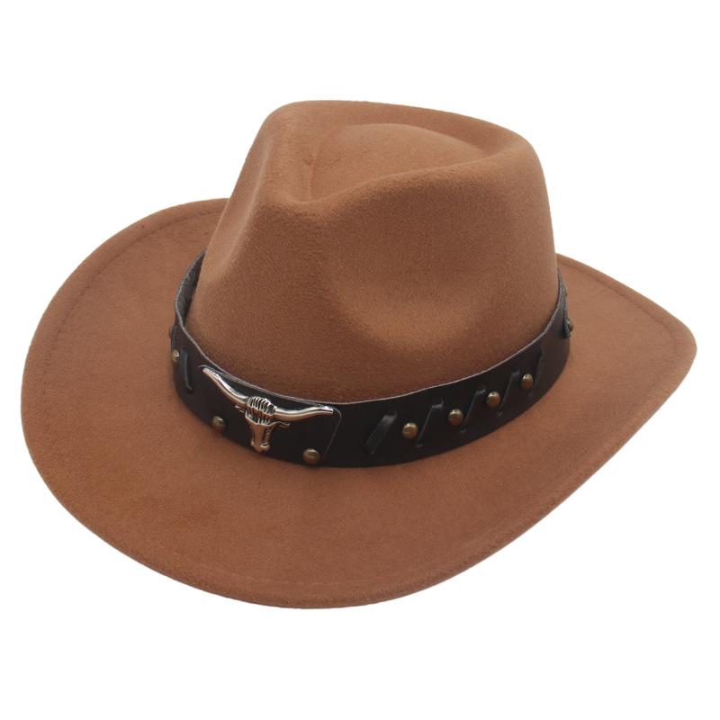 Bullhead Top Hat, Hiking Tibetan Felt Hat, Upturned Edge Curved Brim, Men'S And Women'S Sunshade And Windproof Hat