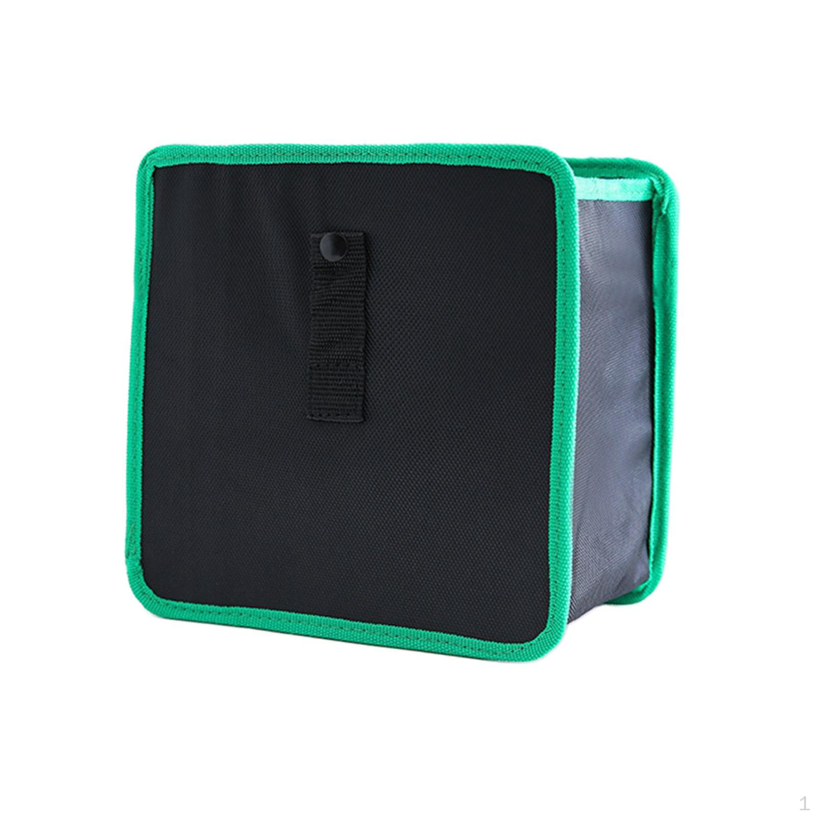 

Foldable Car Trash Can Armrest Box Storage Bucket Scratch Resistant Universal Sturdy Bin Bag зелений