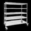 Jundingying Thickened 304 Stainless Steel 5-Tier Mobile Shelving Unit