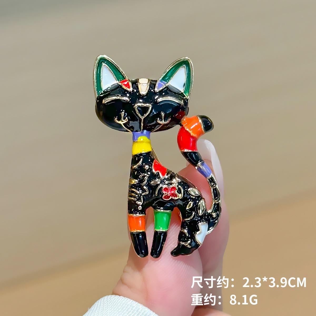 

Милая брошь в виде кошки для женщин с высоким чувством индивидуальности, капающее масло для котенка, корсаж, аксессуары для костюма