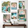 Morocco Travel Posters Botanical Canvas Painting Tropical Jungle Art Prints Beach Ocean Swim Wall Pictures For Living Room Decor