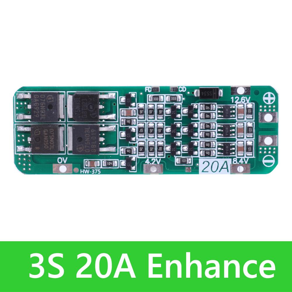 3S/4S 20A 40A 60A Li-ion Lithium Battery Charger Protection Board 18650 BMS Drill Motor 11.1V 12.6V/14.8V 16.8V Enhance/Balance