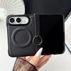 Plain Leather Business Magnetic Phone Case For iPhone Duo 18 With Ring Buckle Multifunctional Protect Phone Cover For Magsafe