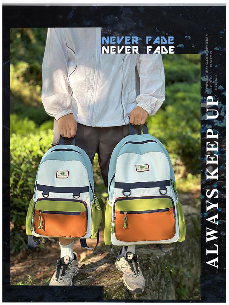 Modny plecak dziecięcy w bloki kolorystyczne - Uroczy i wytrzymały dla chłopców i dziewcząt ze szkoły podstawowej