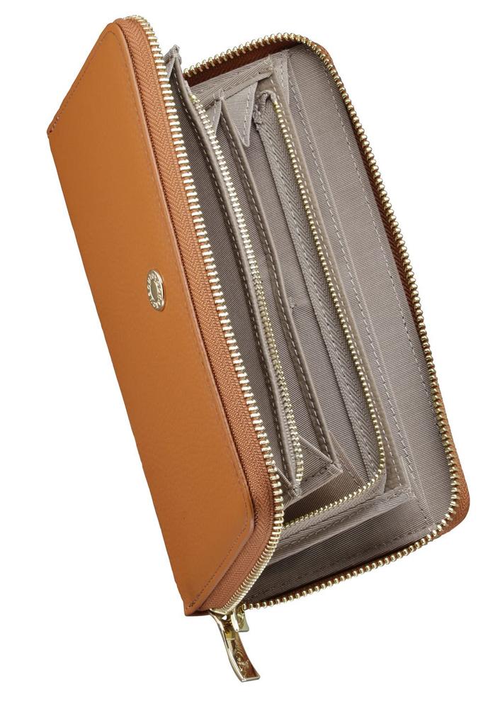 Toyooka Kobo Wallet for Men and Women, Separate Coin Compartment, Long Wallet, Genuine Leather, Made in Japan, Camel, 4193-08
