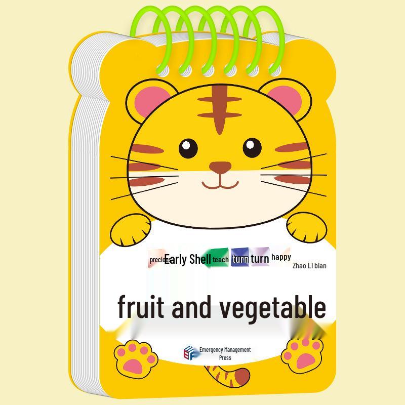 Bilingual Cognitive Cards: Numbers, Pinyin, Characters, Fruits, Vegetables, Animals & Transportation for Ages 0-6