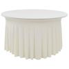 Day and Night - Day and Night Elastic Table Covers 2 Pcs with Skirt 180x74 Cm Cream
