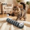 Cat Chew Toy Plush Caterpillar Toy, Stuffed Kitten Kicker with Tail Ball for Biting Kicking Shaking Fun Interactive Soft