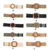 Aesthetic Buckle Belt for Women Crochet Wide Belt Simple Bohemian Waistband for Dresses Eye Catching Waist Accessories