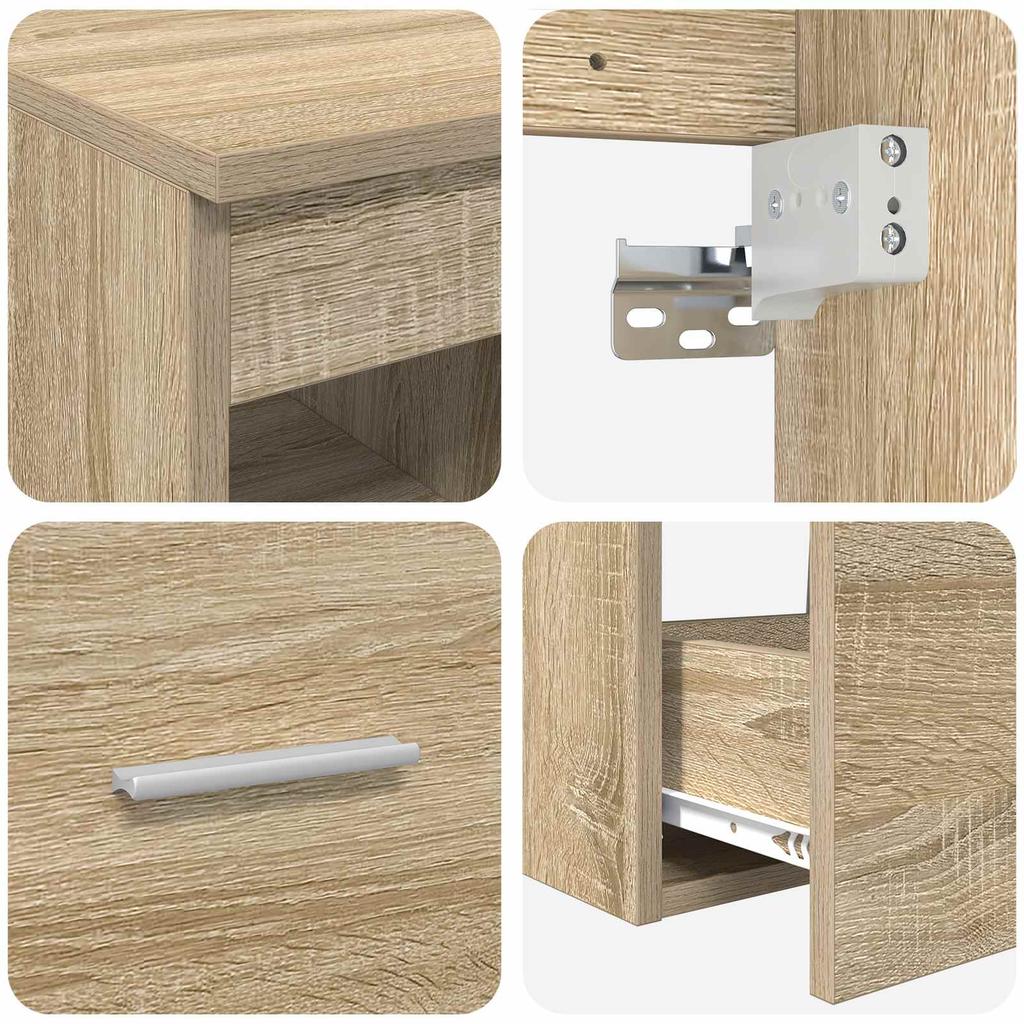 Bathroom Furniture Set 2 Pcs Sonoma Oak Wood Based Material