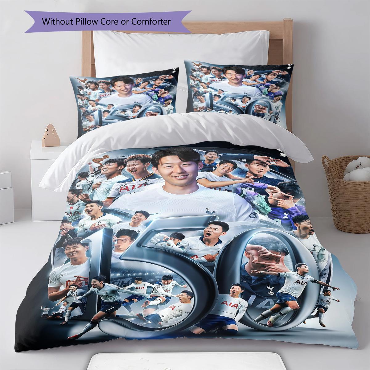 

Spurs team Bedding Quilt Set Quilt Cover Pillowcase Home Decoration Birthday Gift (1 * duvet cover + 2 * pillowcase, without core) 135x200cm