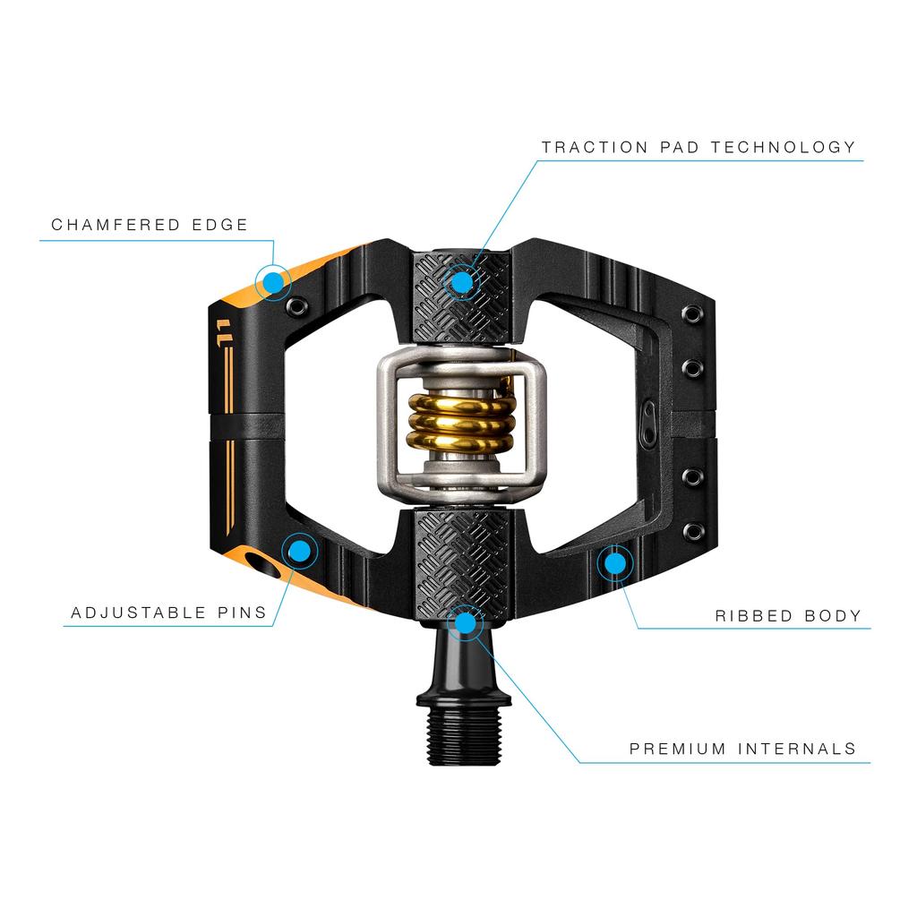 Crankbrothers Mallet E 11 Pedals, Black/Gold