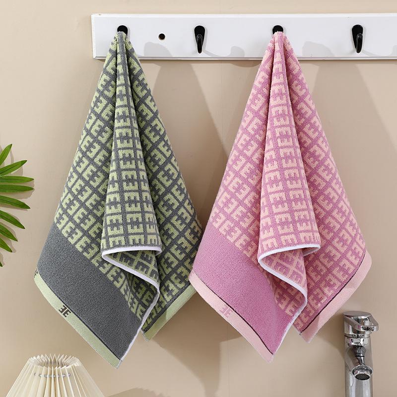 Towel Cotton Pure Cotton Color-Woven Jacquard Thickened Household Absorbent Face Towel Gift Gaoyang County Factory Polyester Cotton