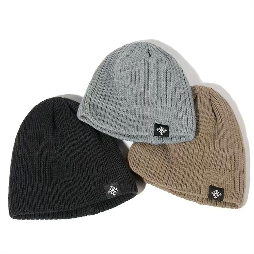 Ear Cover Winter Knitted Hat Plush Beanie Hat Fashion Pullover Cap  Women Man