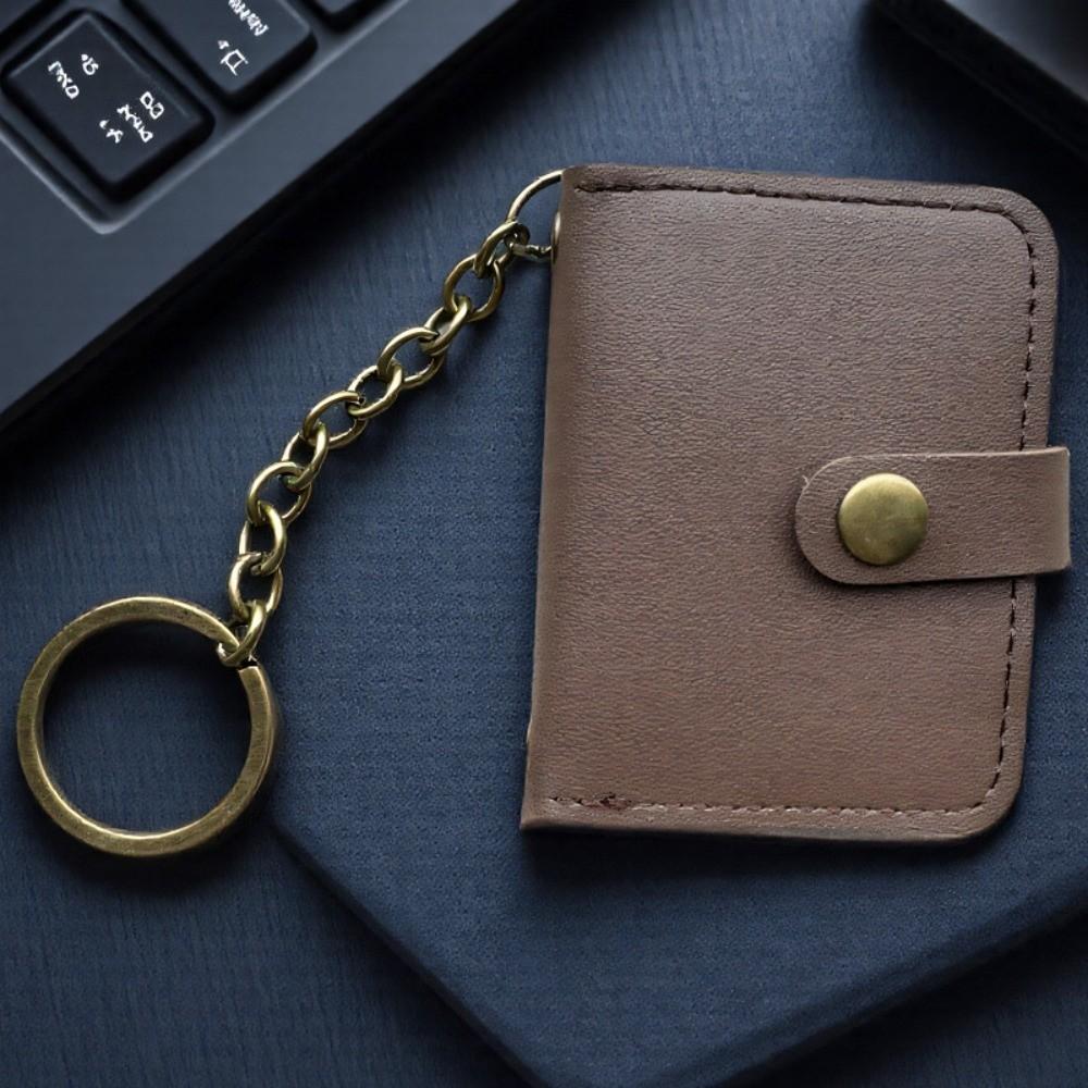 

PU Photo Holder Organizer Personalized Photo Leather Case Keychain Bag Accessory кавовий