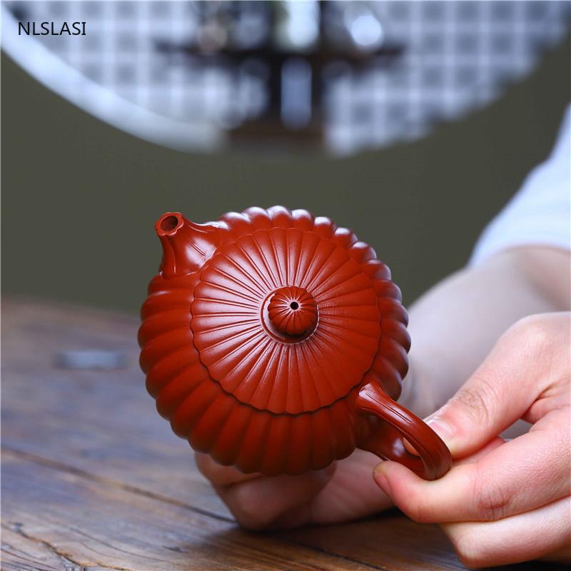 Yixing Tea Pot Purple Clay Xishi Filter Teapot Beauty Kettle Raw Ore Handmade Tea Set Dahongpao Customized Authentic 200ml