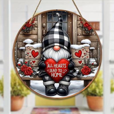 1 adet 2D düz Sevgililer Günü Cücesi Ahşap Kapı İşareti Aşk Kalbi Hoş Geldiniz Asılı Ahşap İşaret Sevgililer Günü Yıldönümü Ev Duvar Dekoru İçin
