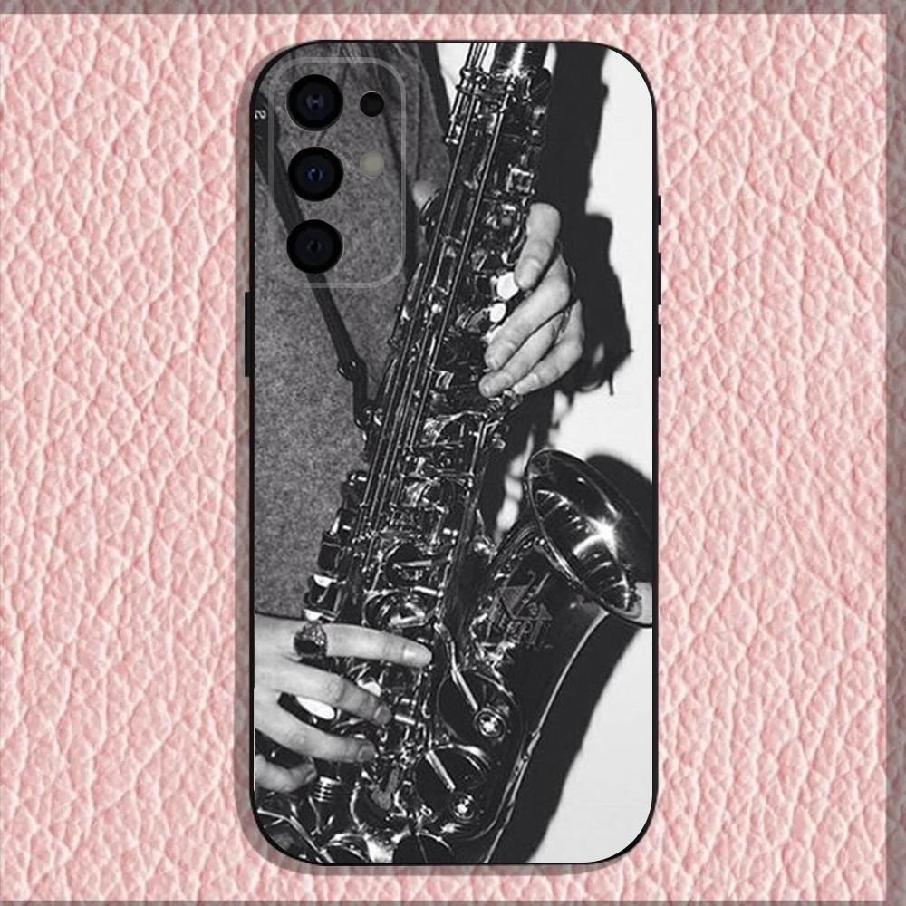 Saxophone Music Phone Case For Samsung S25,S24,S21,S22,S23,S30,Ultra,S20,Plus,Fe,Lite,Note,10,9,5G Black Cover