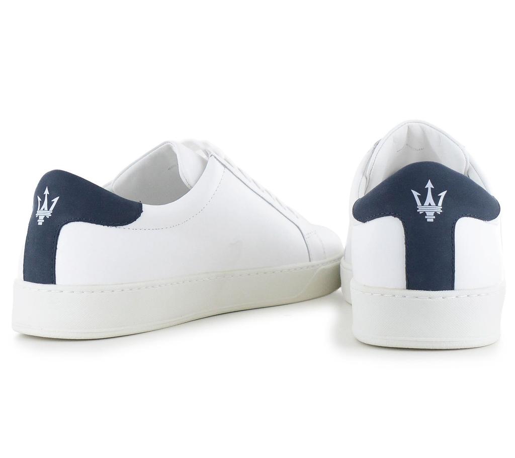 Maserati Maxi Trident Leather - Men's Sneakers Shoes White 9200326 ORIGINAL
