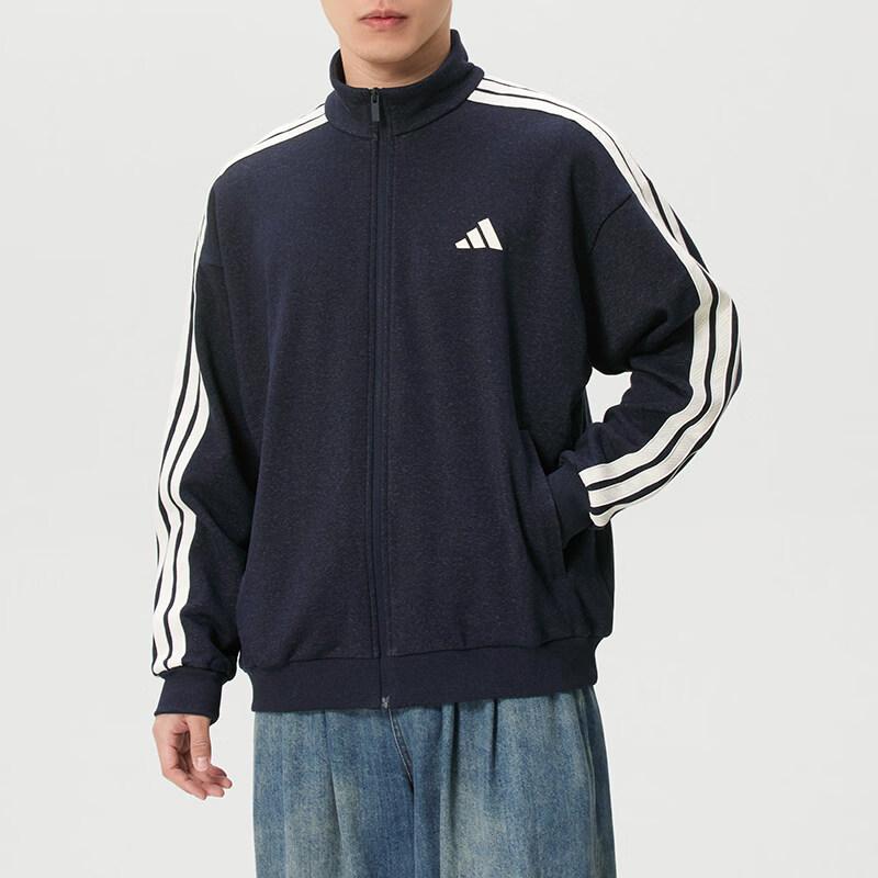Adidas Men s French Terry Stand-Up Collar Knit Jacket KR2487 2XL