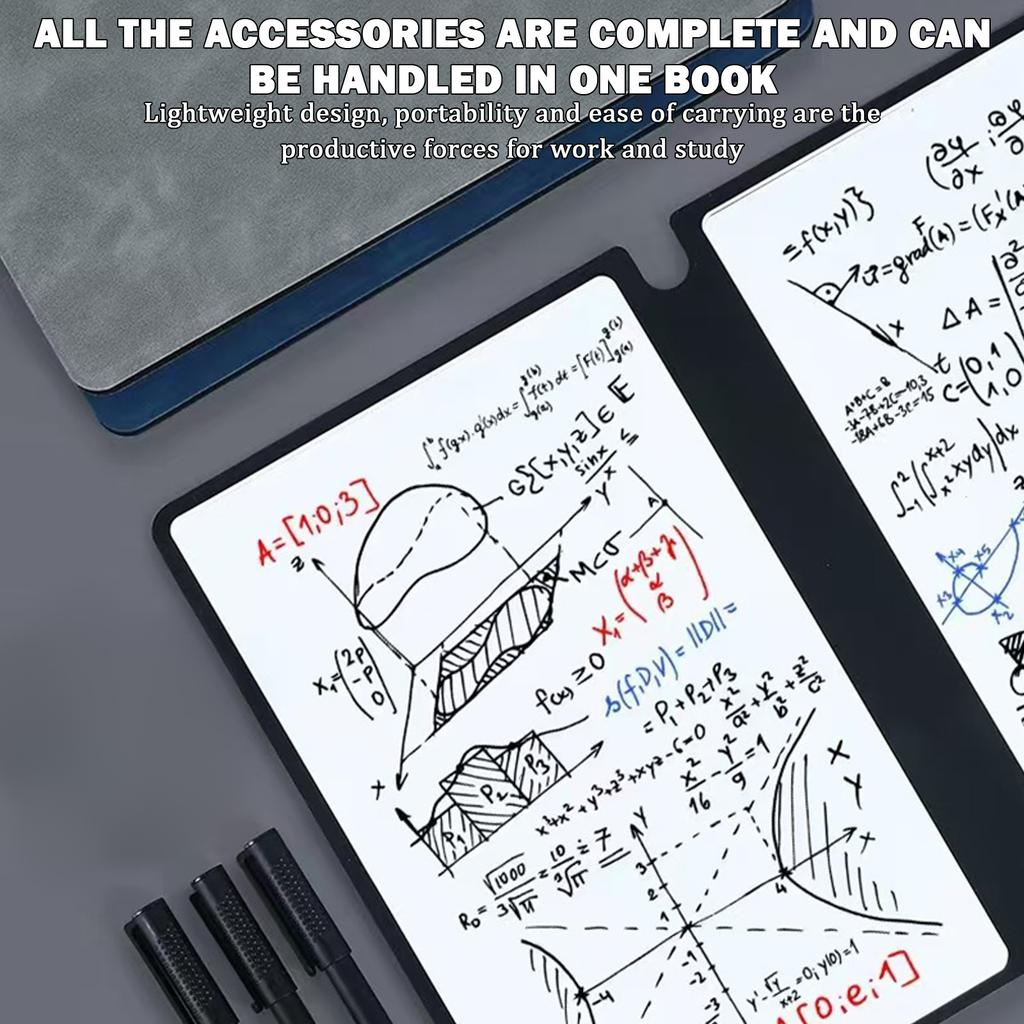 A5 Notepad Whiteboard, Portable Erasable Whiteboard For Notetaking, Reusable, With Erasable Pens And Cleaning Cloth,6ml
