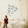 Wall Stickers Double-layerd Laser Butterfly Wall Decal 3D Cut-out Sticker for DIY Art Removable Colorful Refrigerator Sticker