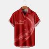 European And American Men'S Hawaiian 3D Printed Shirt Lapel Beach Short-Sleeved Fashion Casual Shirt