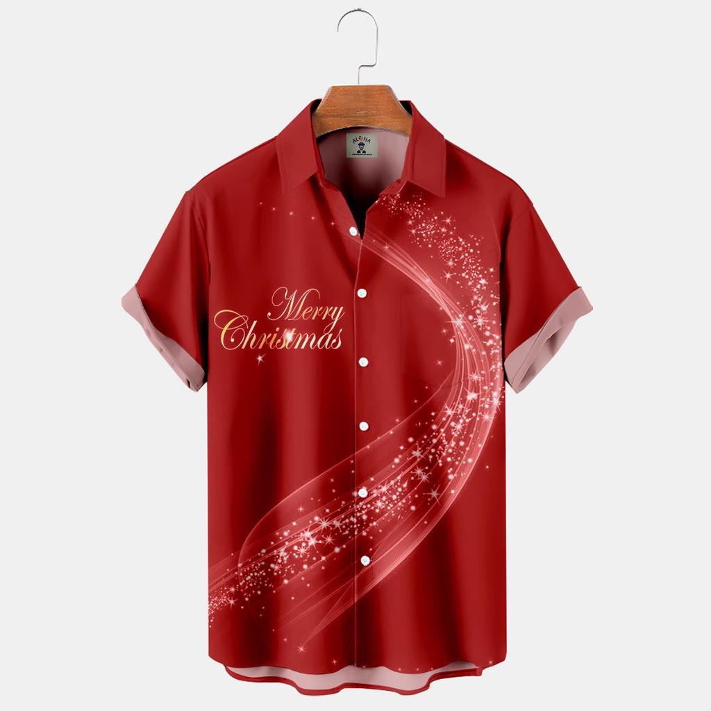 European And American Men'S Hawaiian 3D Printed Shirt Lapel Beach Short-Sleeved Fashion Casual Shirt