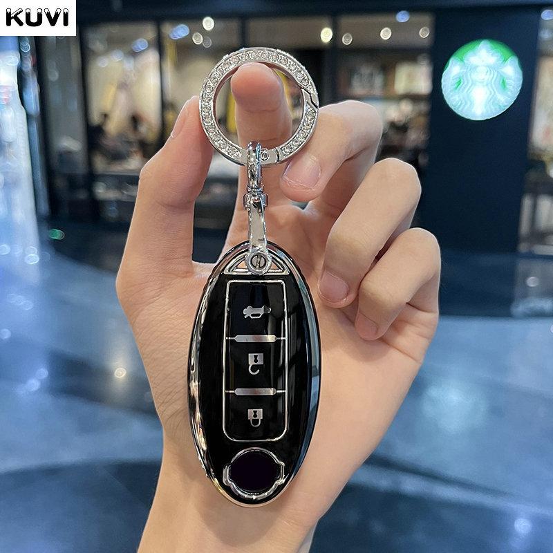 3 Button NEW TPU Car Key Case Cover For Nissan Leaf Micra Qashqai J11 J10 X Trail T32 Versa Note Patrol Fob Keychain Accessories