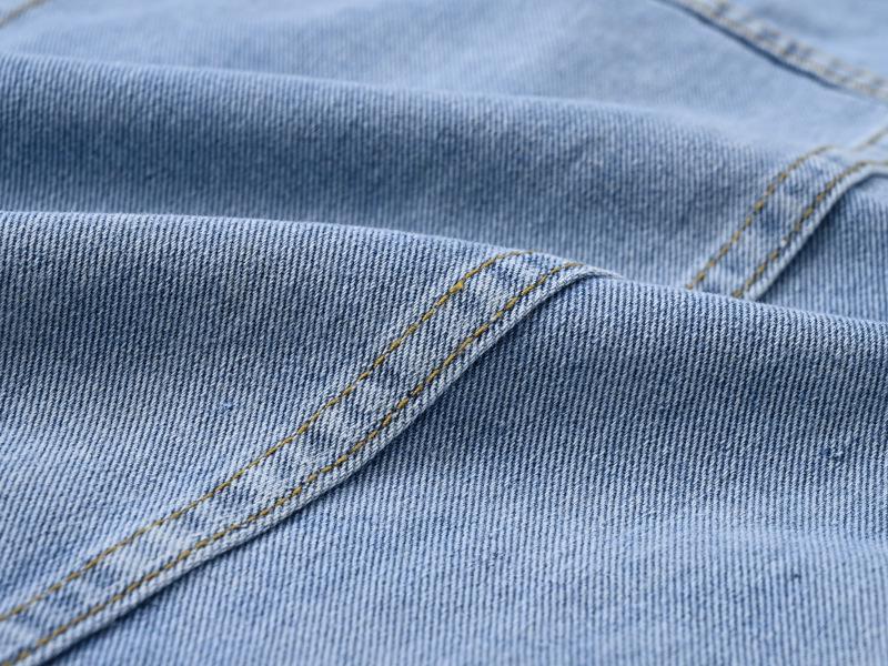 Giacca da donna in denim leggero a maniche corte - Esclusiva estiva, Camicia trendy di alta gamma