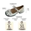 Silver thick high heel light mouth single shoes women's new spring and summer skirt Mary Jane shoe temperament
