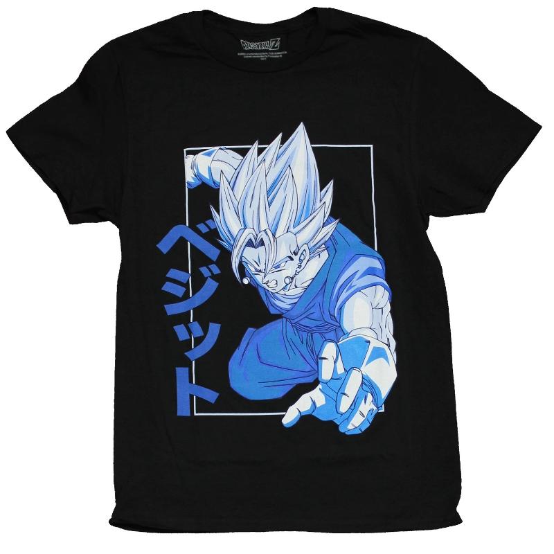 Dragon Ball Z Men's T-Shirt Wukong Black Blue Attack Image Men's Summer New Vintage Fashion Men's and Women's Streetwear