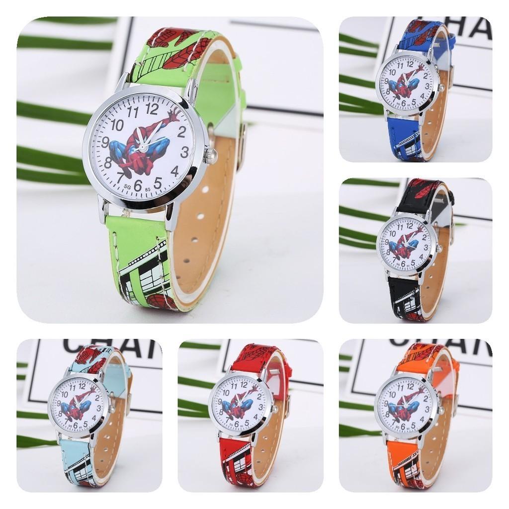 Watches Childrens Spiderman Pu Cartoon Modern Fans Gifts Versatile Fashion