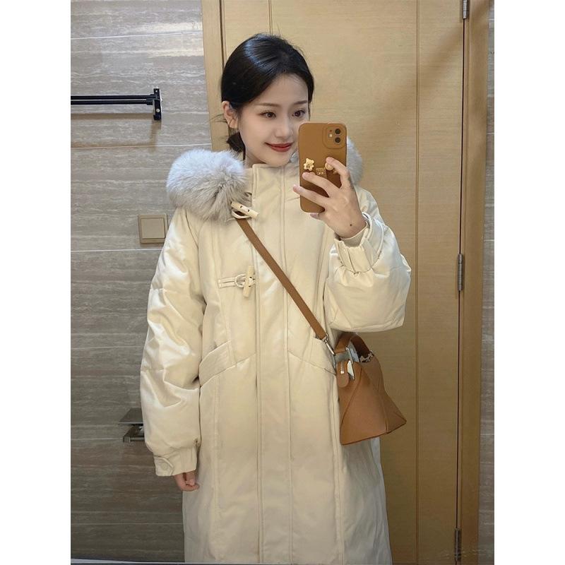 

Winter thickened loose down cotton clothes women s winter super thick long over the knee winter new cotton coat S