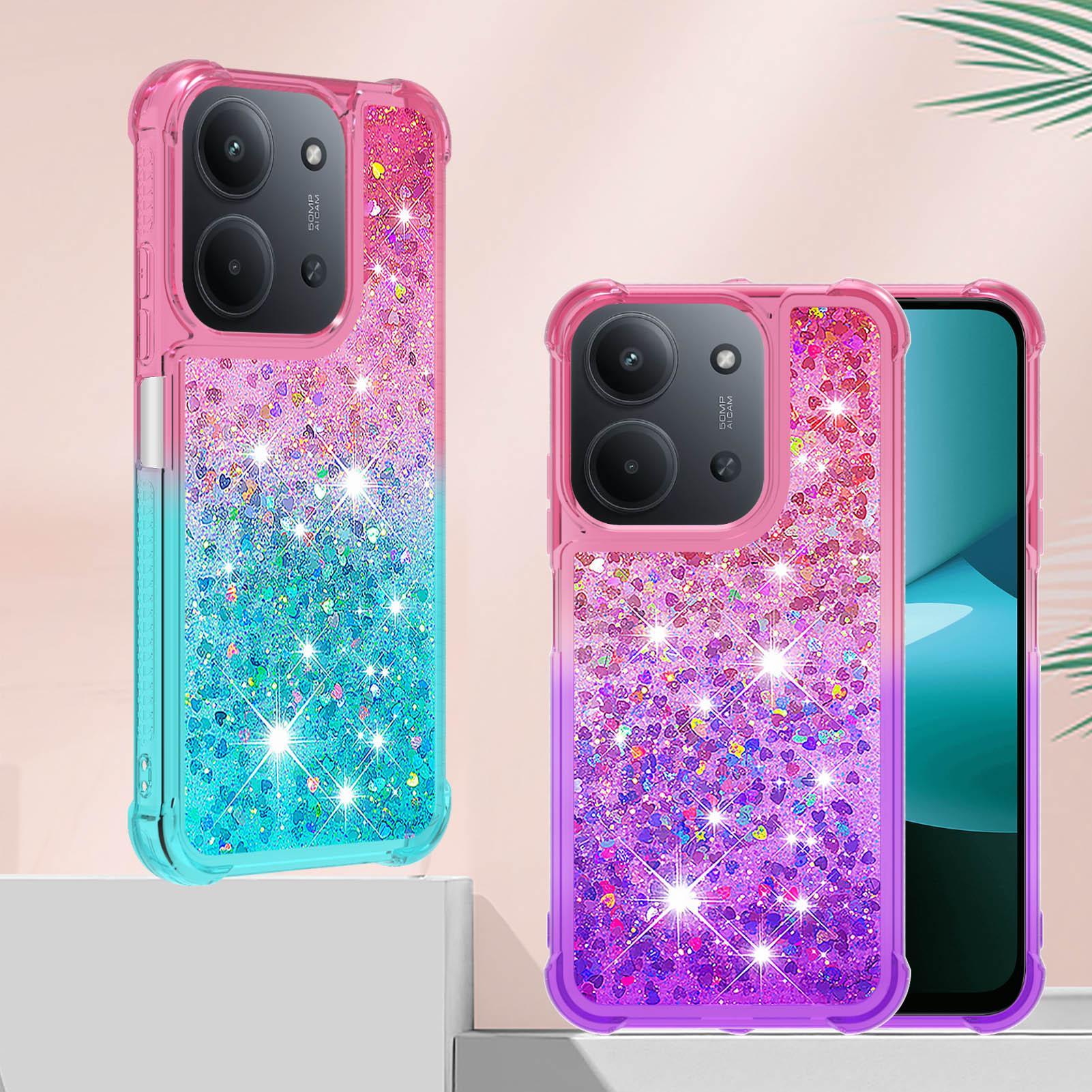 Case For Phone Yulin-003 Glitter Sequin Phone Case For Xiaomi Redmi 15 Redmi 15C 4G 5G Poco C85 Case Gradient Dynamic Liquid Shockproof Back Cover