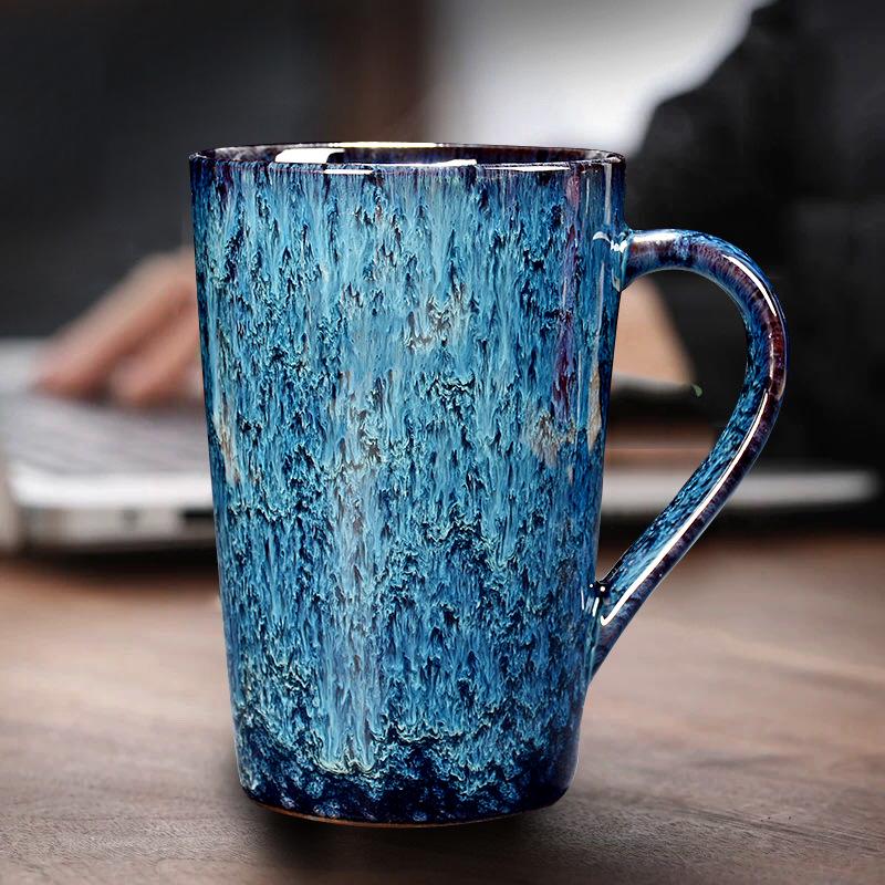 Creative Ceramic Jianzhan Color-Changing Mug - Versatile Tea, Coffee, or Water Cup for Home and Office