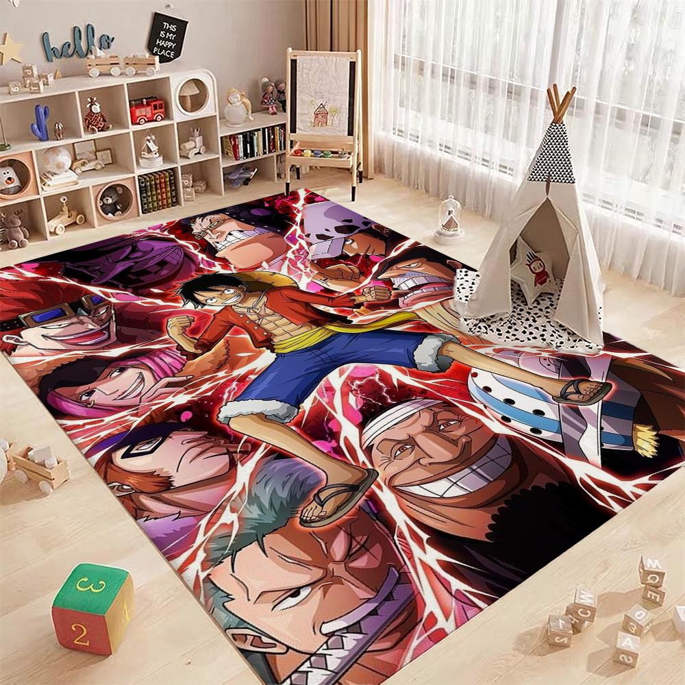 Straw Hat Pirates' Adventure Rectangular Rug Soft Nonslip Carpet For Living Room Play Area Hallway Home Decor Memorial Gift