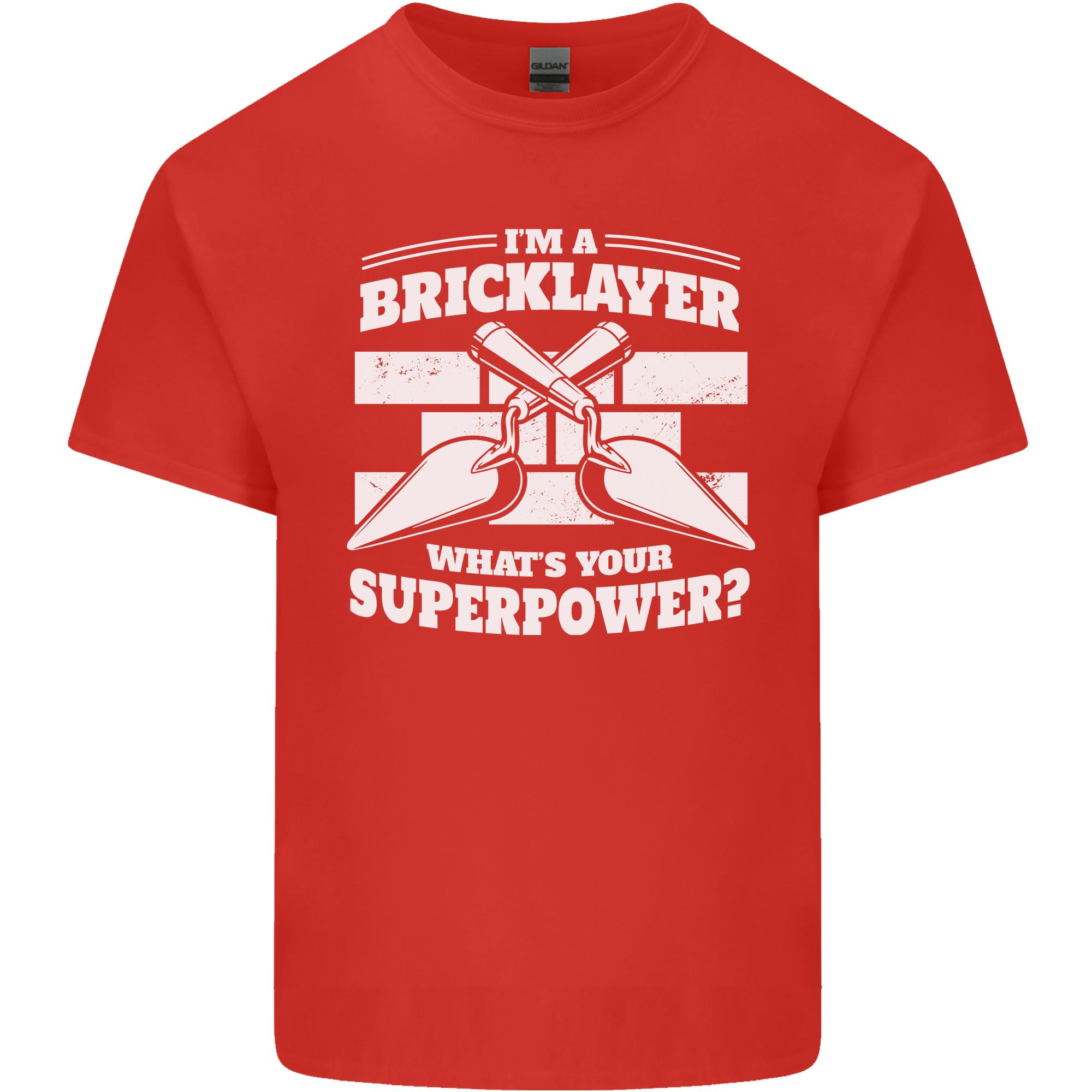 Bricklayer Whats Your Superpower Builder Bricky Unisexs Light Cotton TShirt S