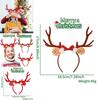 Adorable Cartoon Christmas Reindeer Antler Headband With Charming Bow For Festive Celebrations