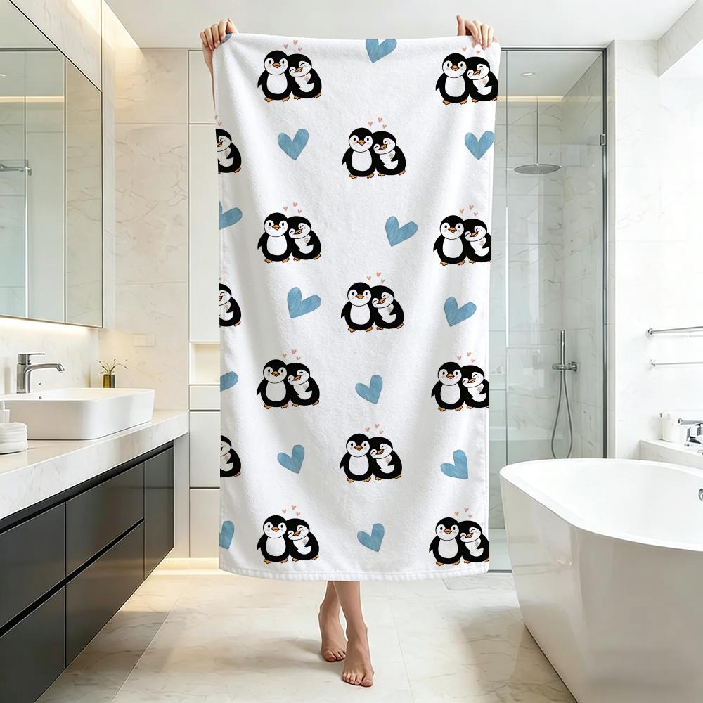 Cute-niwazekisho PenguinS Towel Five-Star Hotel Quality Eco-Friendly Ultra Soft Thick Towels & Beach Towels