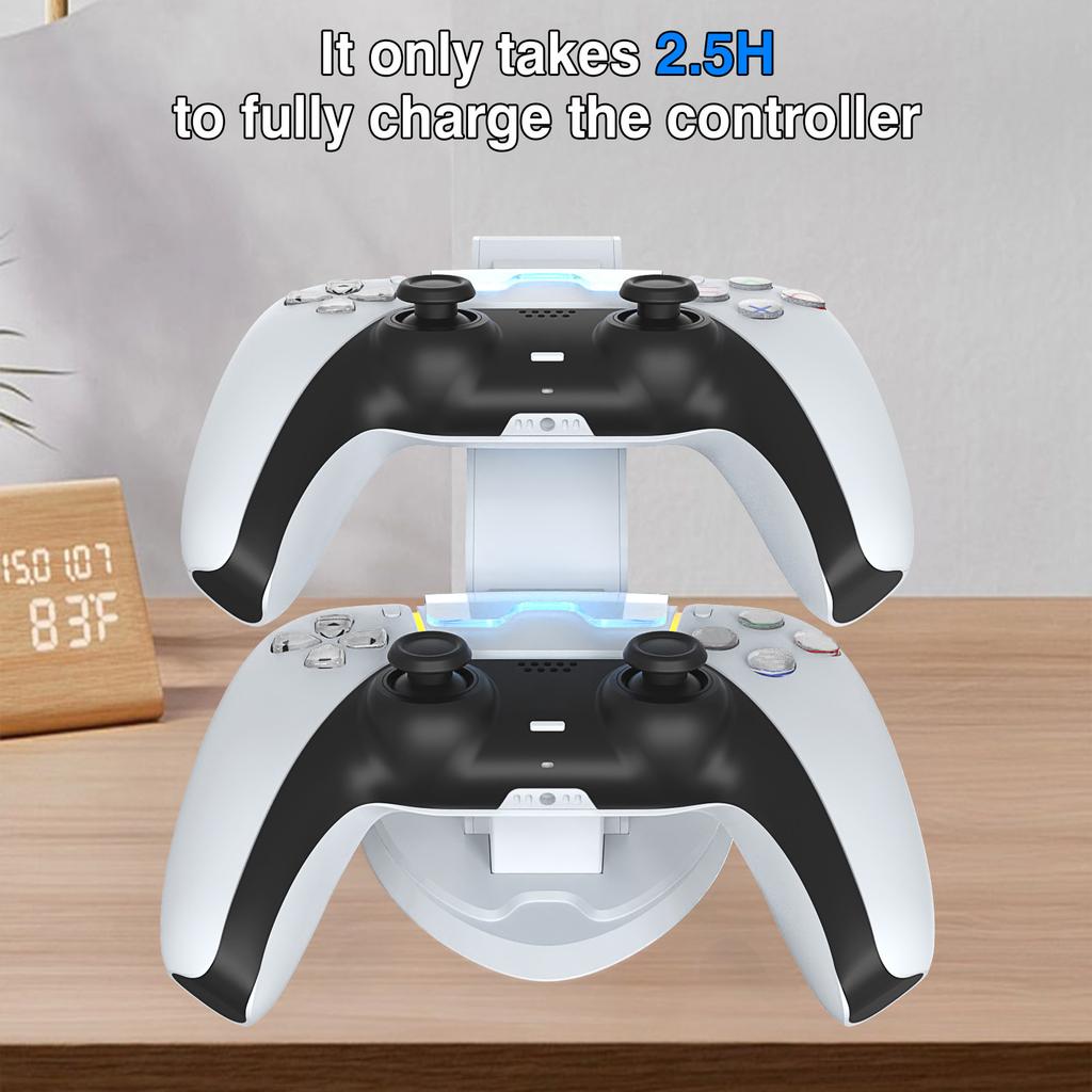 For PS 5 Controller Charging Dock with Indicator Light Gamepad Charging Base Type-C Gamepad Storage Bracket Gift for Friends